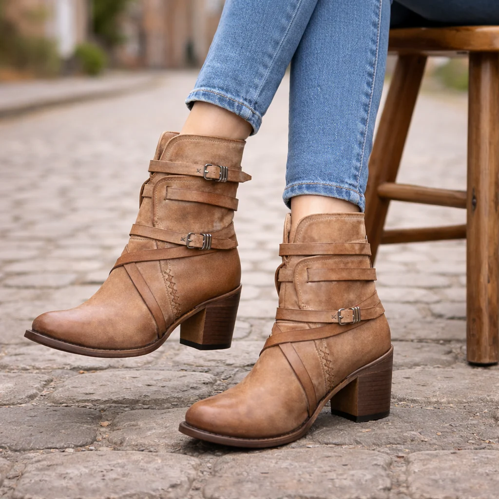 Bottines Femme en Suède Élégantes - Image 5