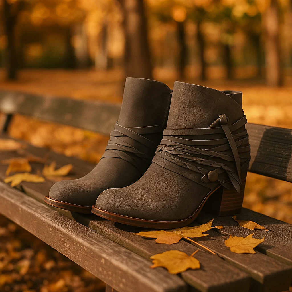 Bottines vintage en cuir femme - Image 2