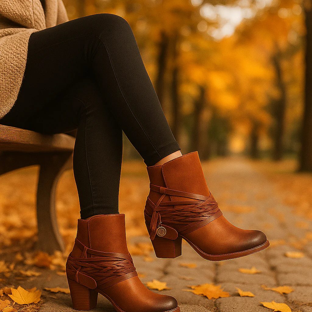 Bottines vintage en cuir femme - Image 4
