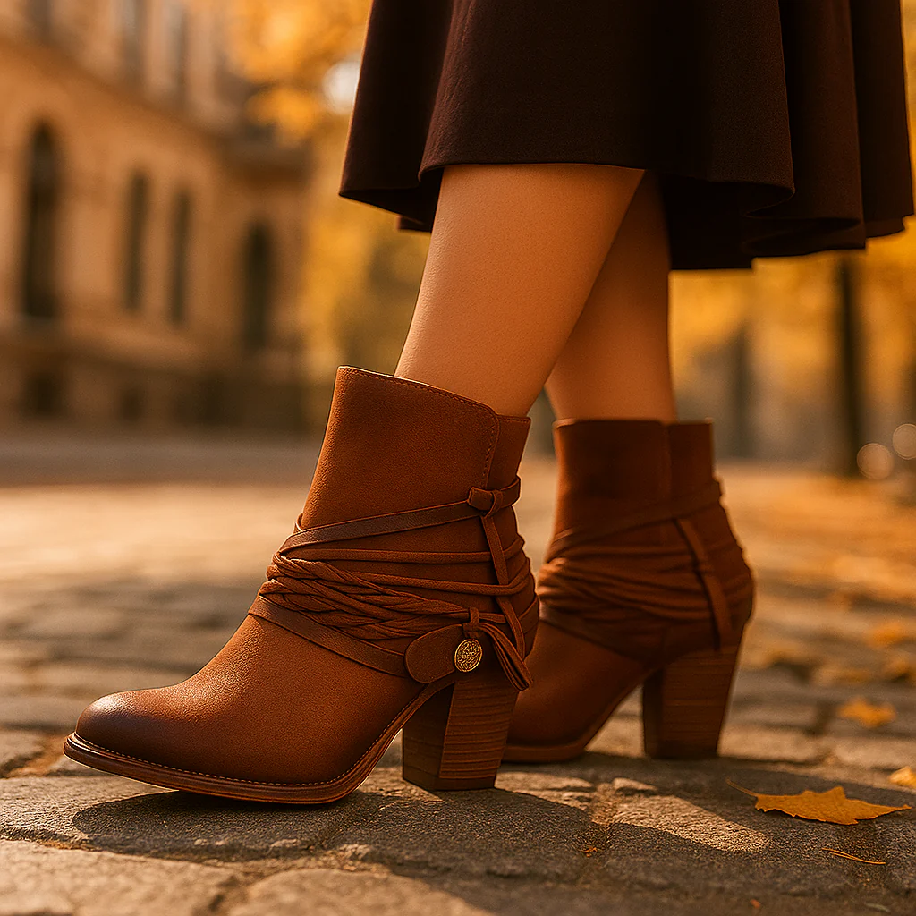 Bottines vintage en cuir femme - Image 5