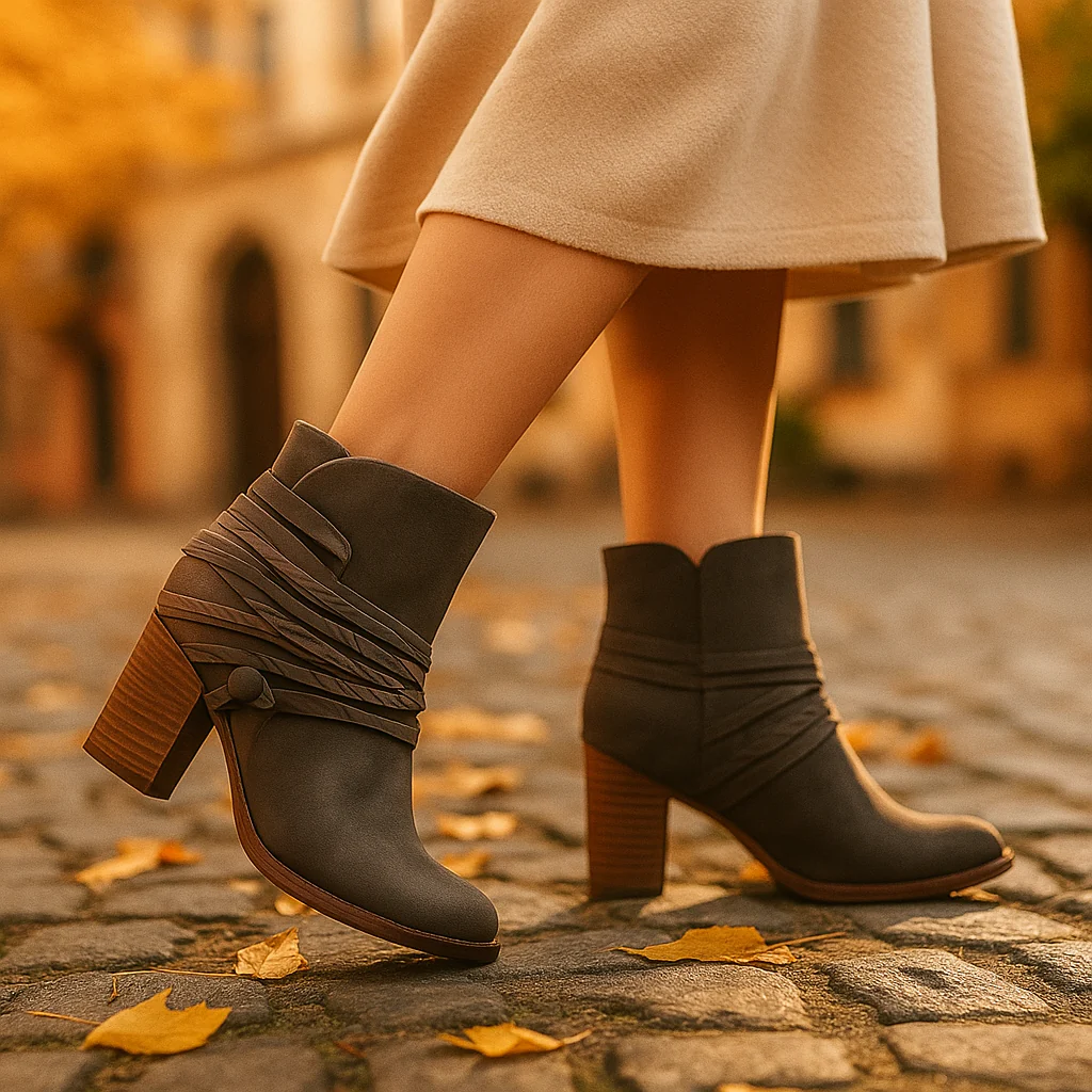 Bottines vintage en cuir femme - Image 7