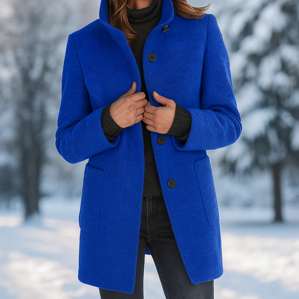 Camille - Manteau élégant pour femme avec col montant - Chaleur stylée - Image 2