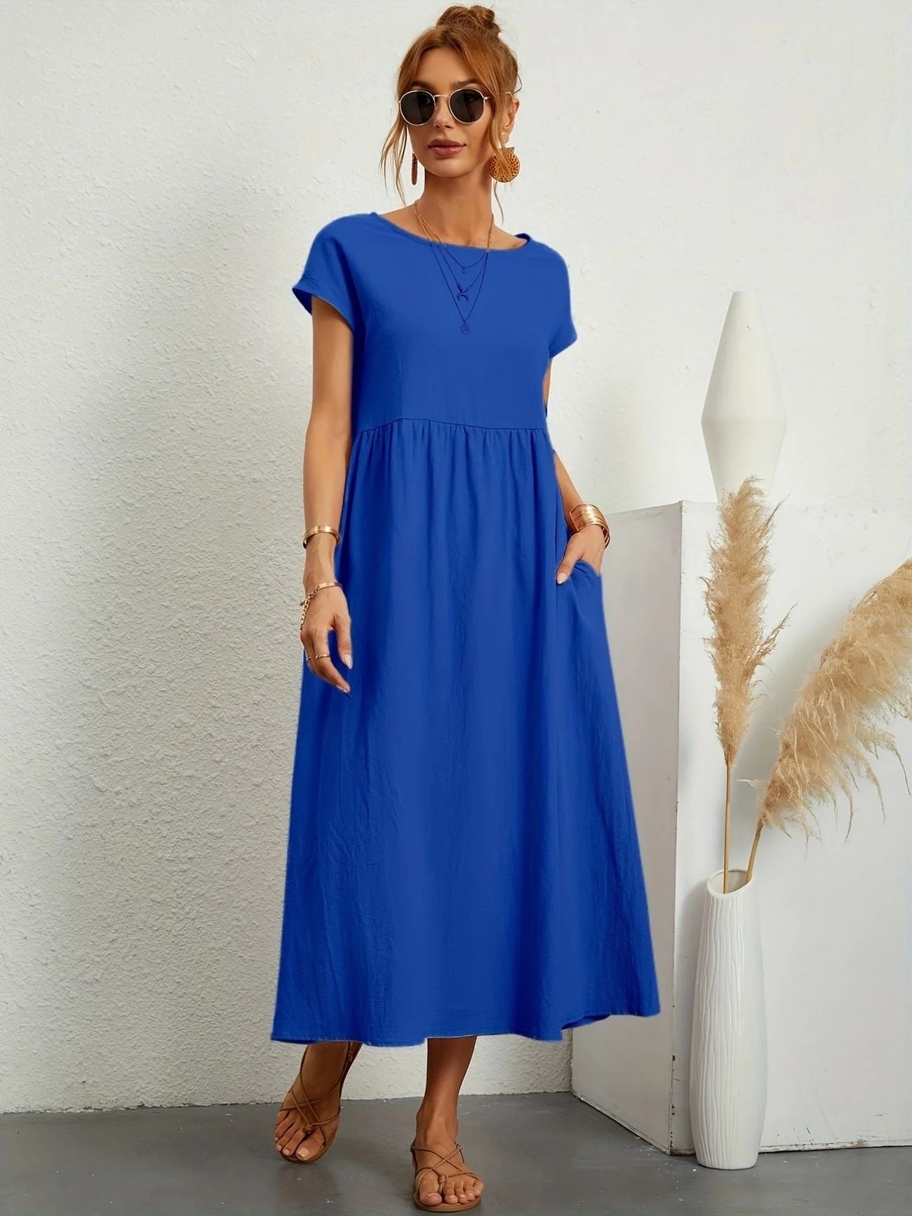 Camille - Robe femme élégante - Col rond - Coupe flatteuse - Image 7