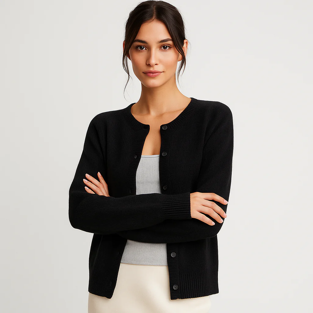 Cardigan femme uni doux et raffiné - Image 3