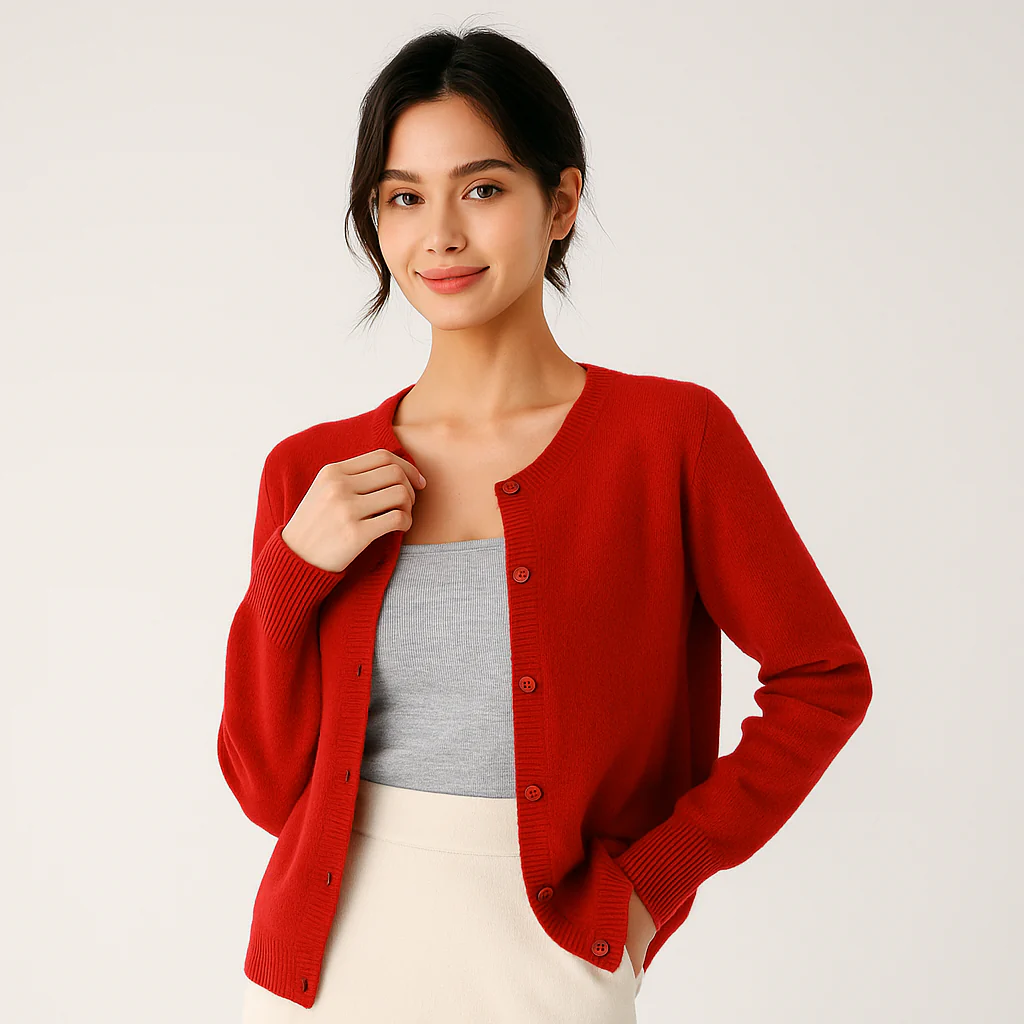 Cardigan femme uni doux et raffiné - Image 5
