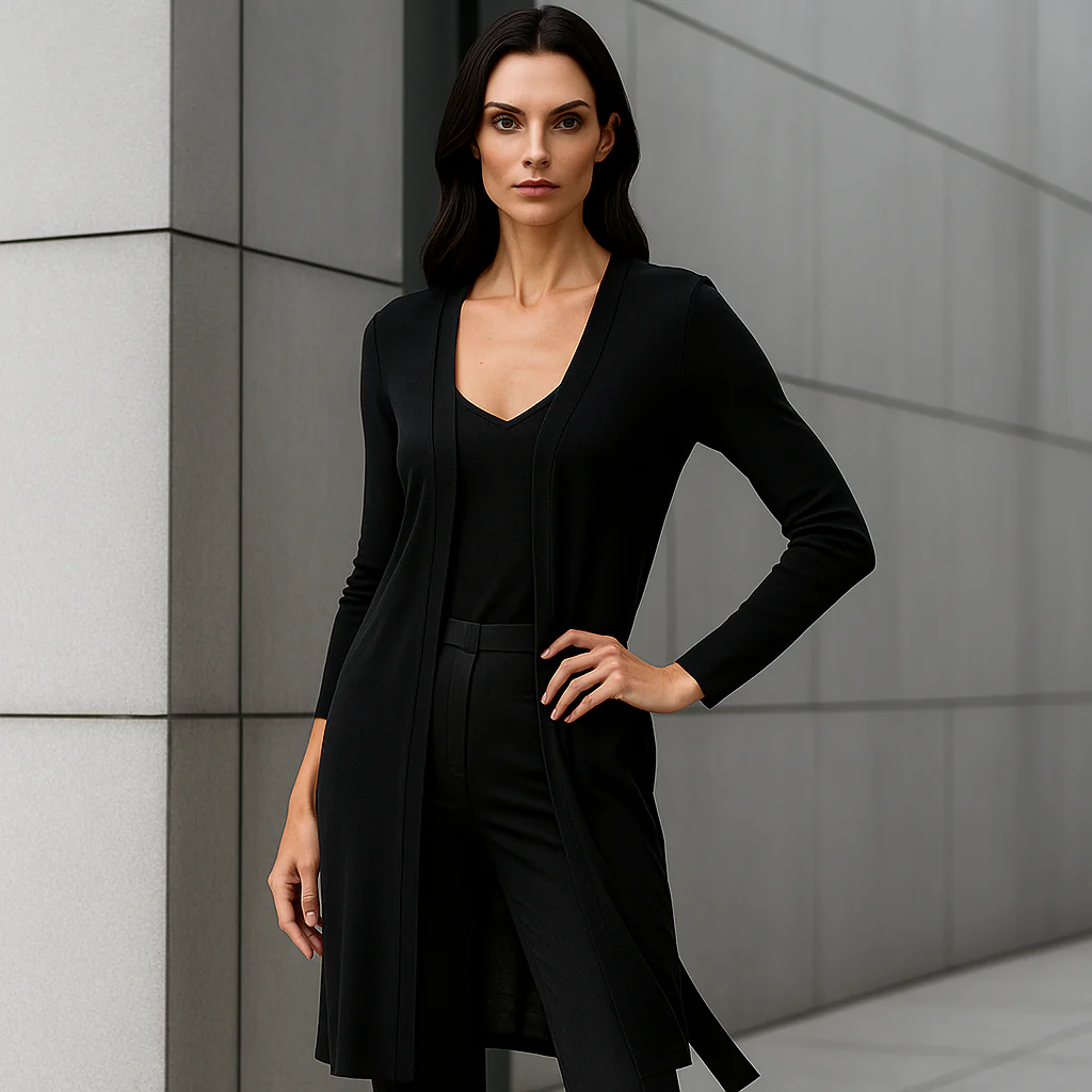 Cardigan Long Élégant en Maille Douce - Image 6