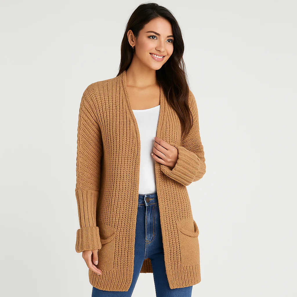 Cardigan ouvert structuré - Poches pratiques - Style élégant - Image 7
