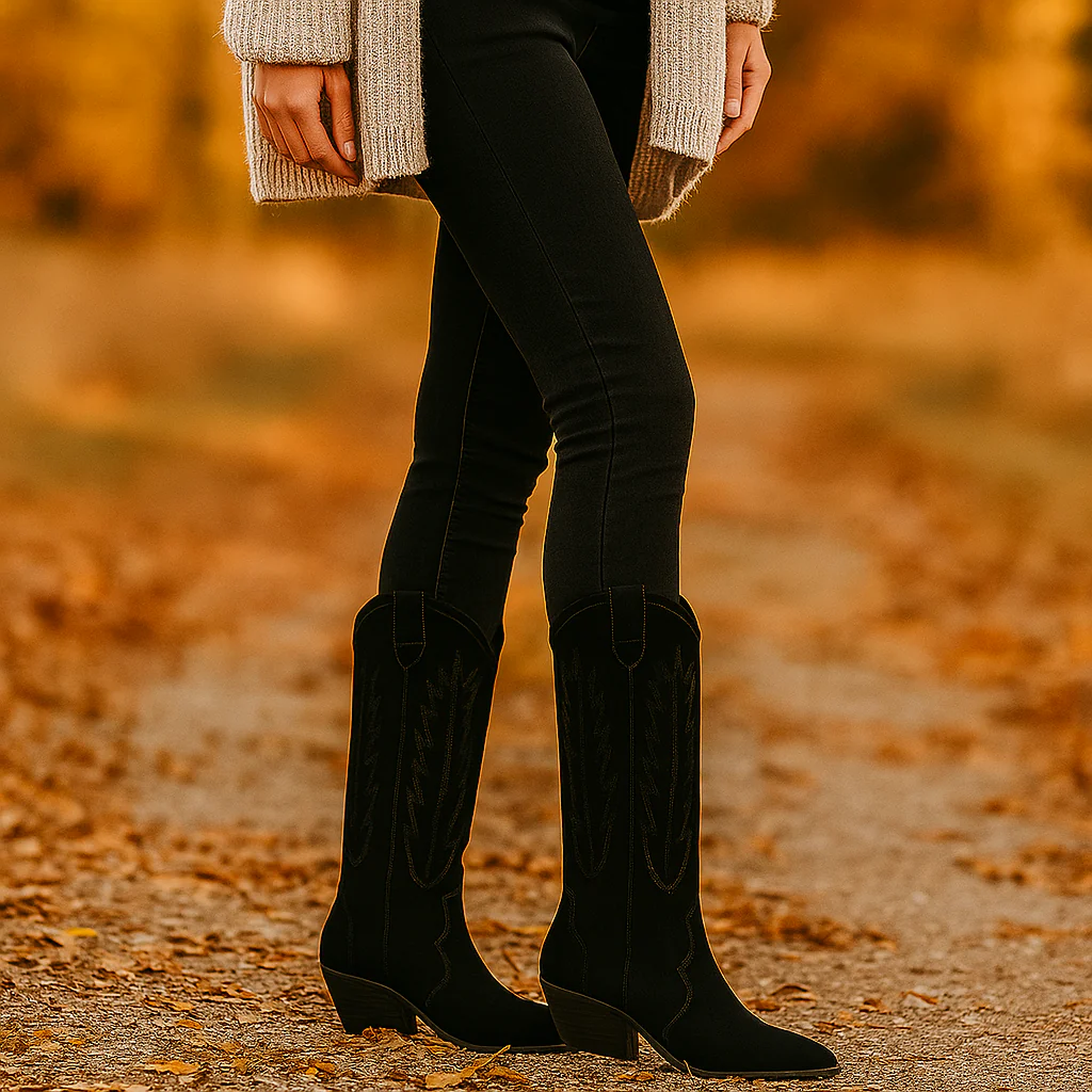 Celeste - Bottes Cowboy Suède Brodées Confort Élégant - Image 6