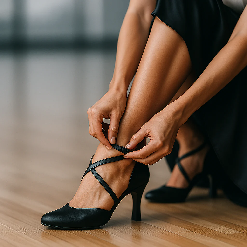 Chaussures de Danse | Femme, Salon, Cuir | Semelle Souple, Confort - Image 3