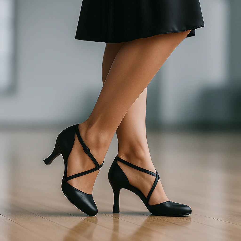 Chaussures de Danse | Femme, Salon, Cuir | Semelle Souple, Confort - Image 4
