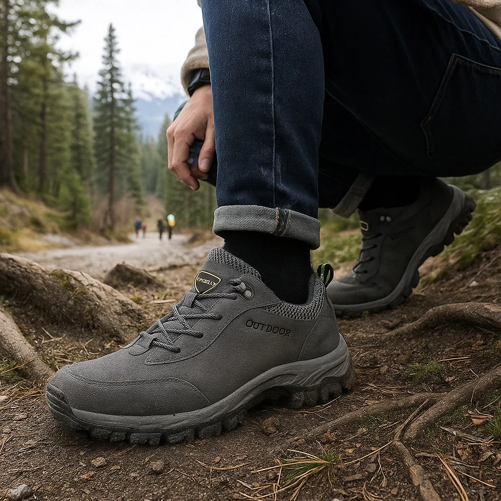 Chaussures de randonnée hommes - lacées - durables - confortables - Image 4