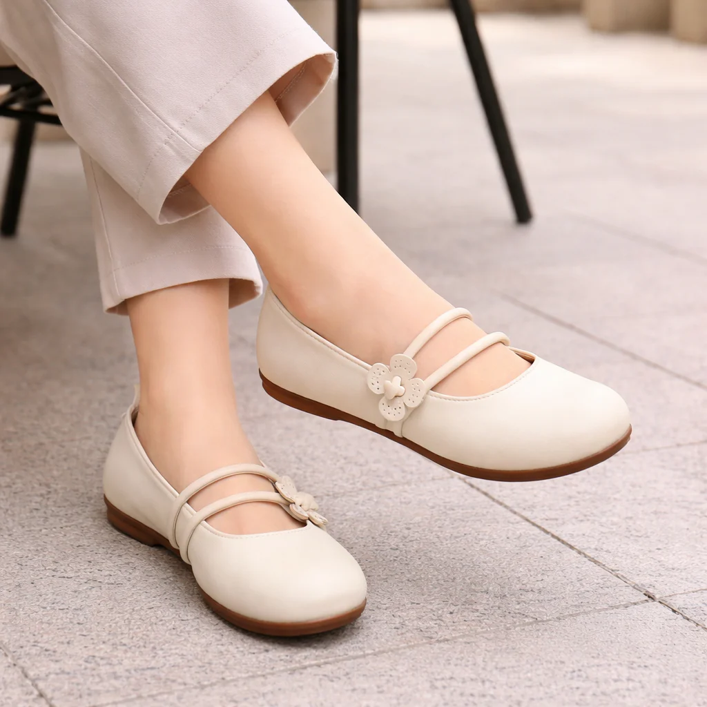 Ballerines Femme | Style Élégant | Design Floral, Sans Lacet - Image 3