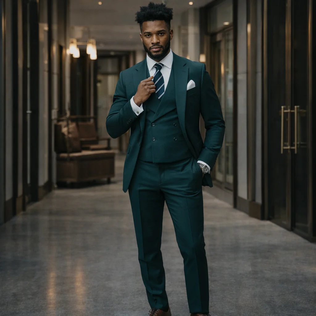 Costume 3 pièces pour homme | Veste, Gilet, Pantalon | Classique, Élégant, So... - Image 2