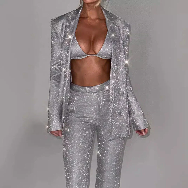Costume femme paillettes - ensemble élégant - occasions spéciales - Image 3