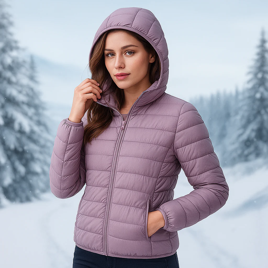 Doudoune Femme Ultralégère avec Capuche – Chaude & Compacte - Image 9