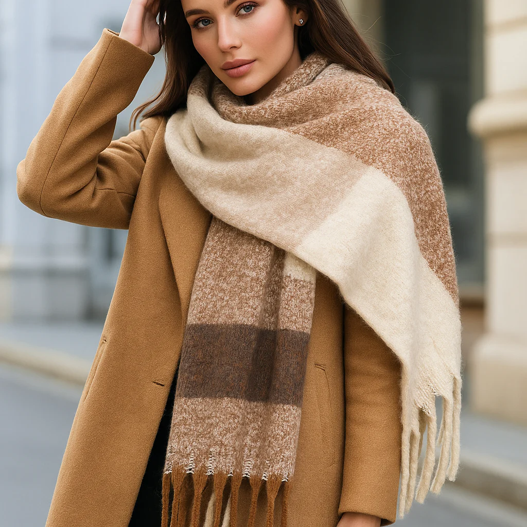 Écharpe à Carreaux Douce et Élégante – Elira - Image 7