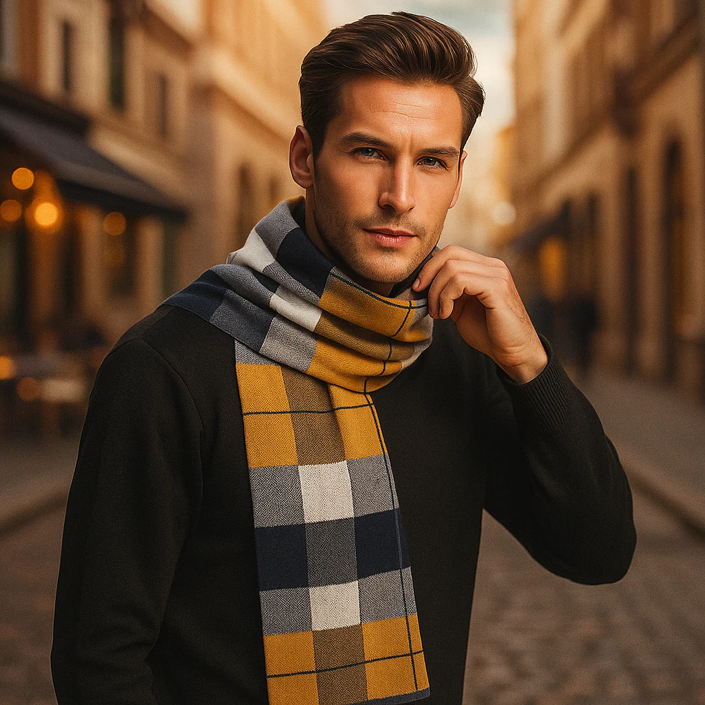 Écharpe d'hiver luxueuse pour homme - Image 10
