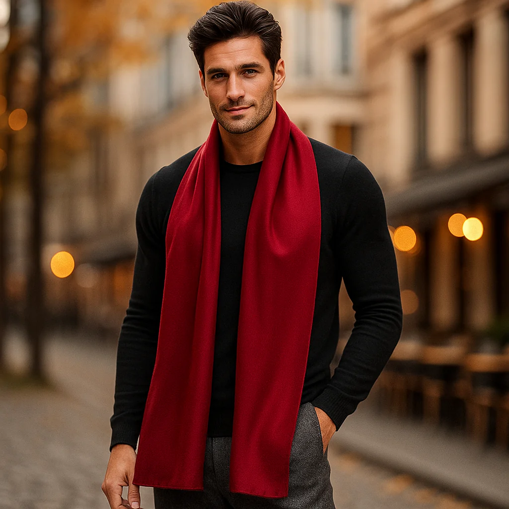 Écharpe d'hiver luxueuse pour homme - Image 4
