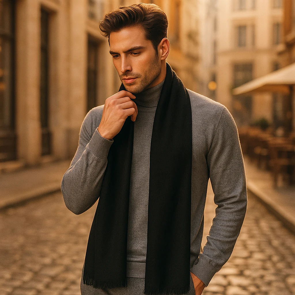 Écharpe d'hiver luxueuse pour homme - Image 5