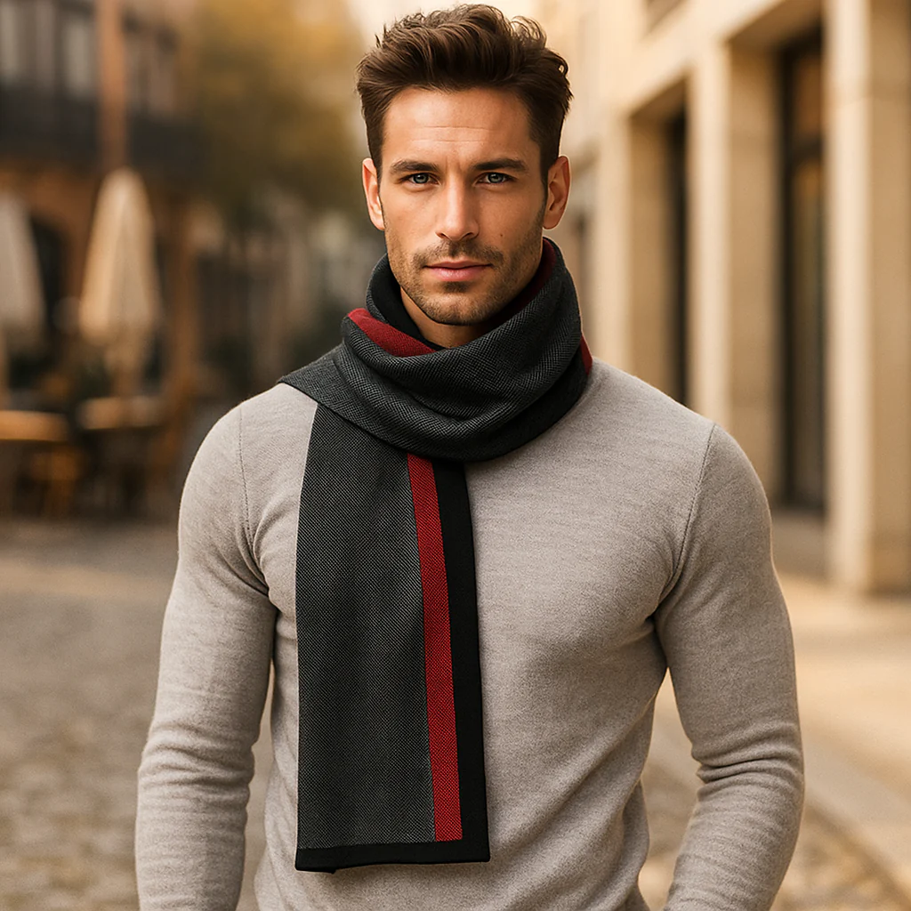 Écharpe d'hiver luxueuse pour homme - Image 7