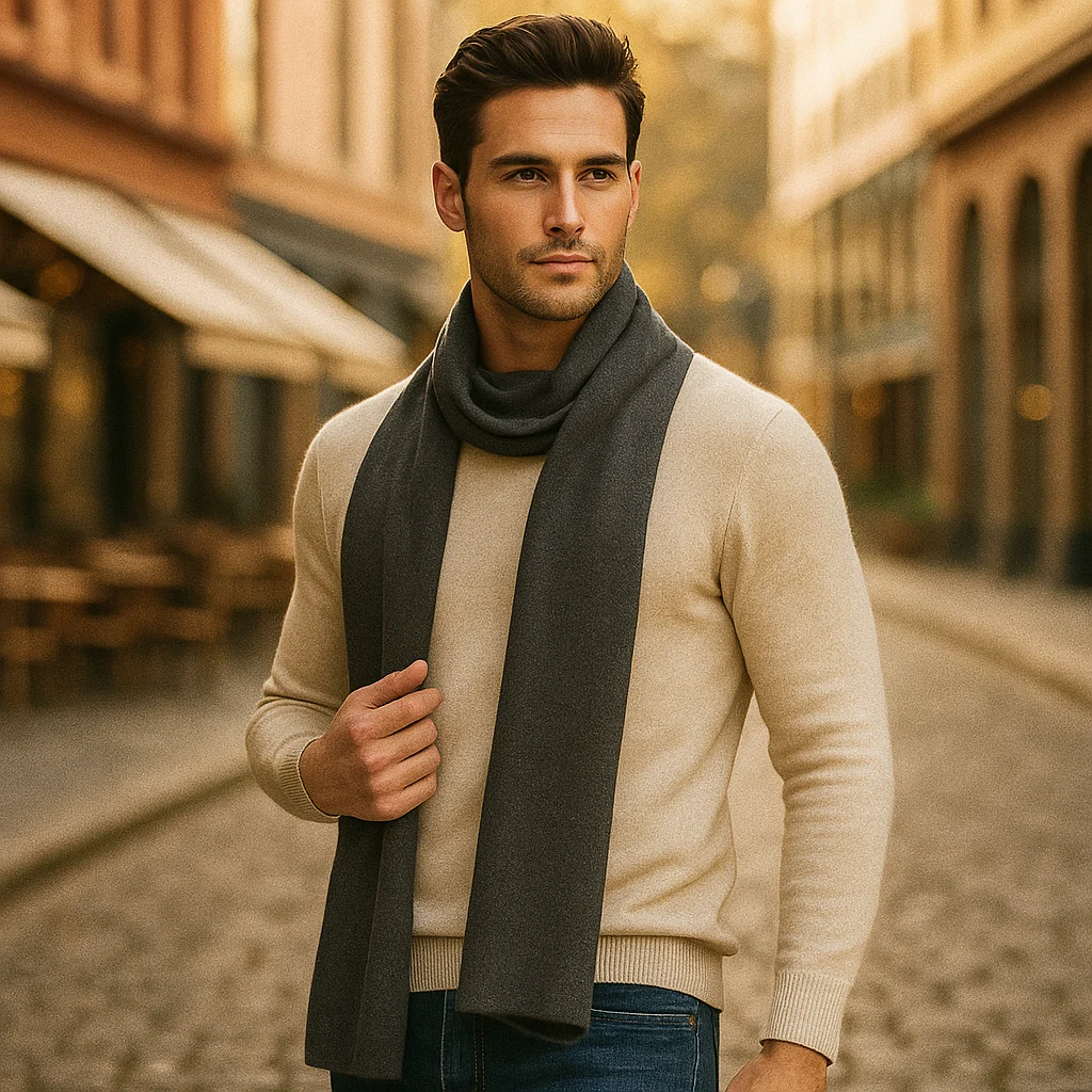 Écharpe d'hiver luxueuse pour homme - Image 8