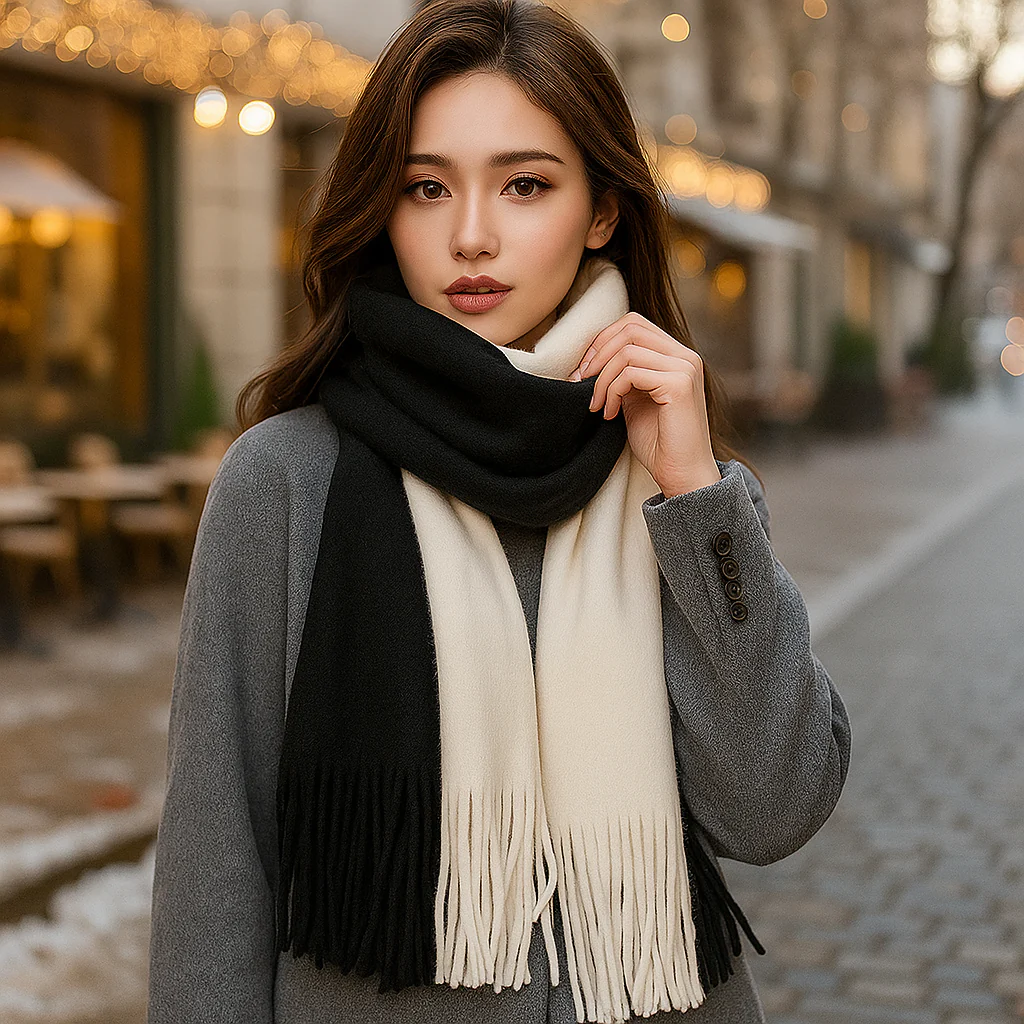 Écharpe en Cachemire Longue et Élégante – Douceur et Style Hiver - Image 3