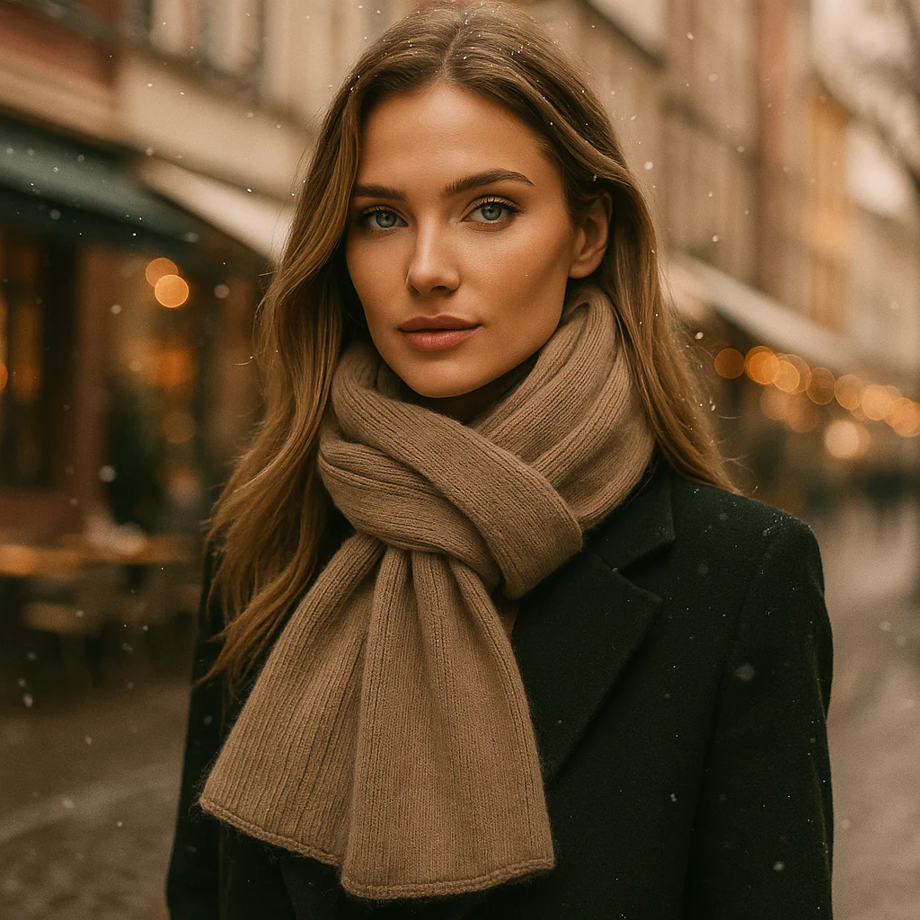 Écharpe en Cachemire Tricotée Unisexe – Chaleur & Élégance d’Hiver