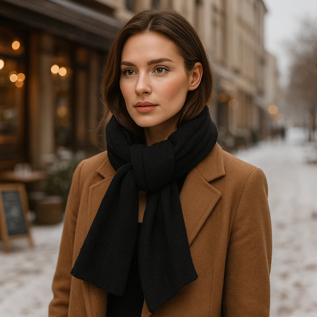 Écharpe en Cachemire Tricotée Unisexe – Chaleur & Élégance d’Hiver - Image 2