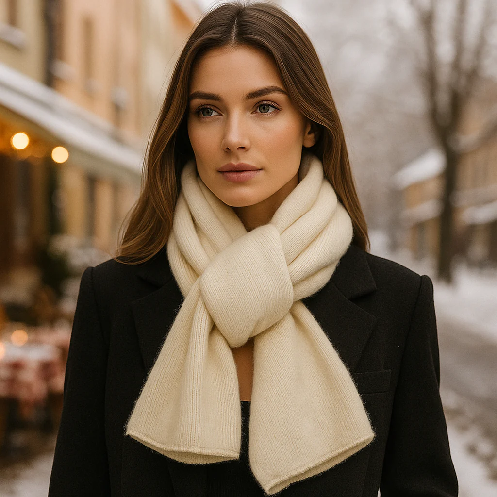 Écharpe en Cachemire Tricotée Unisexe – Chaleur & Élégance d’Hiver - Image 8