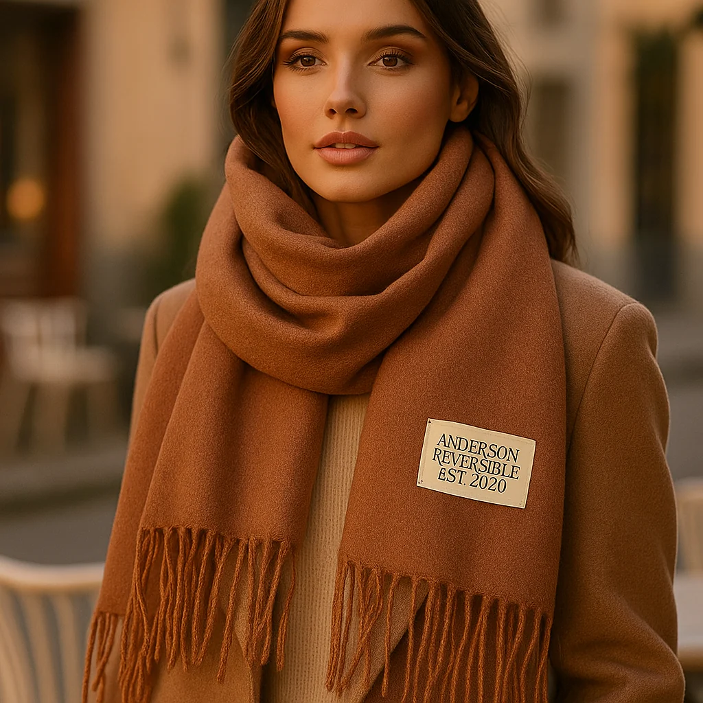 Écharpe Pashmina Réversible Elena – Élégante et Douce - Image 8
