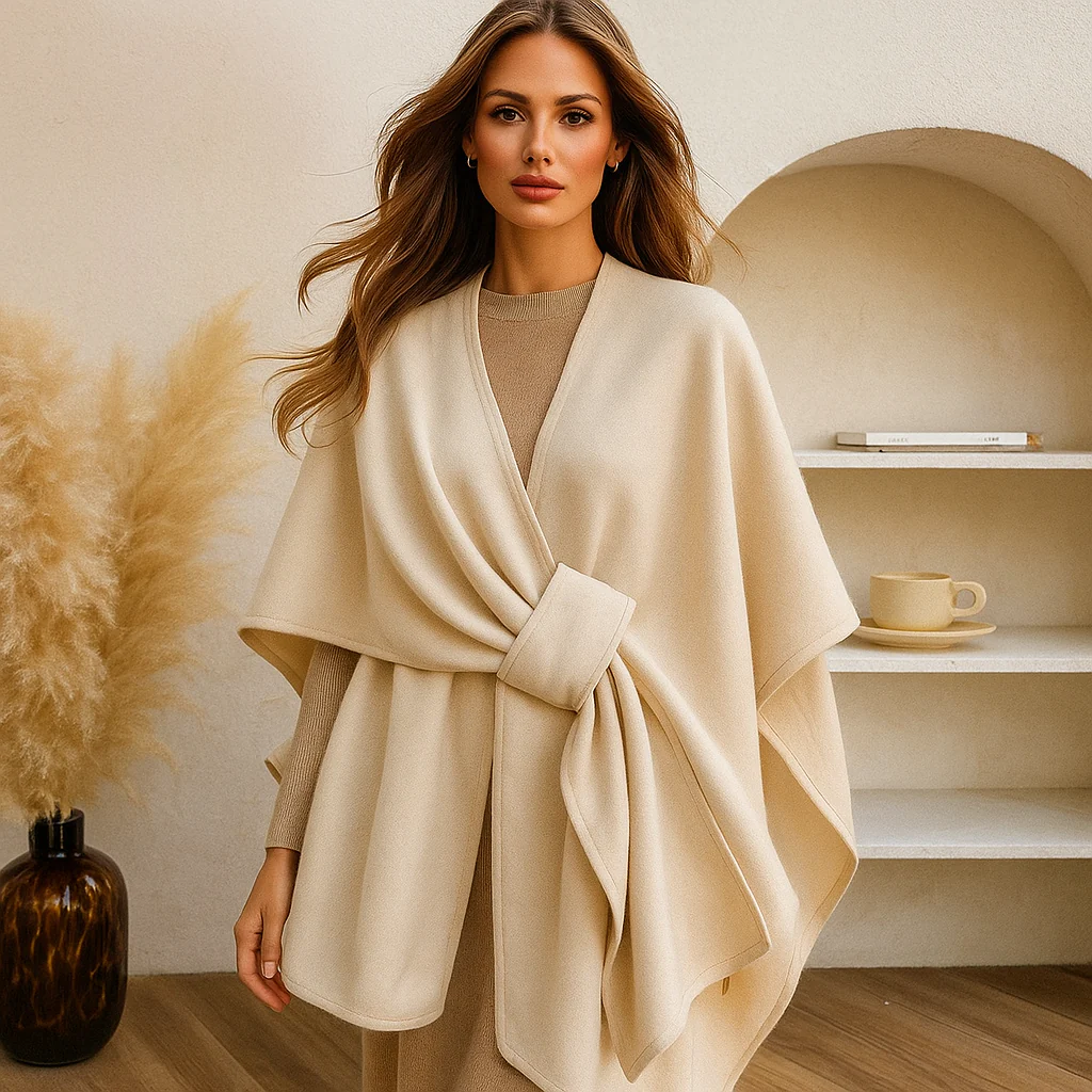 Écharpe Veste Drapée Élégante – Luxe et Confort - Image 5