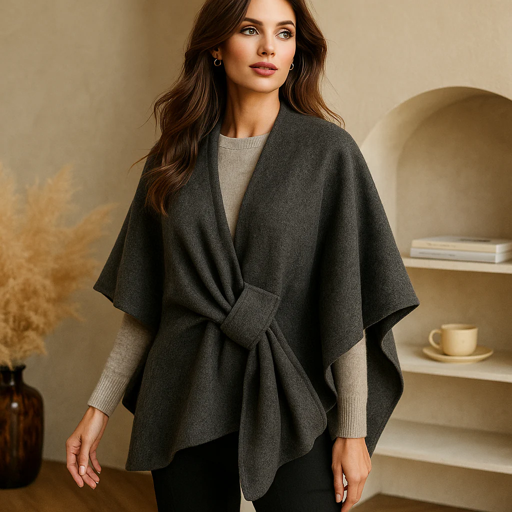 Écharpe Veste Drapée Élégante – Luxe et Confort - Image 6