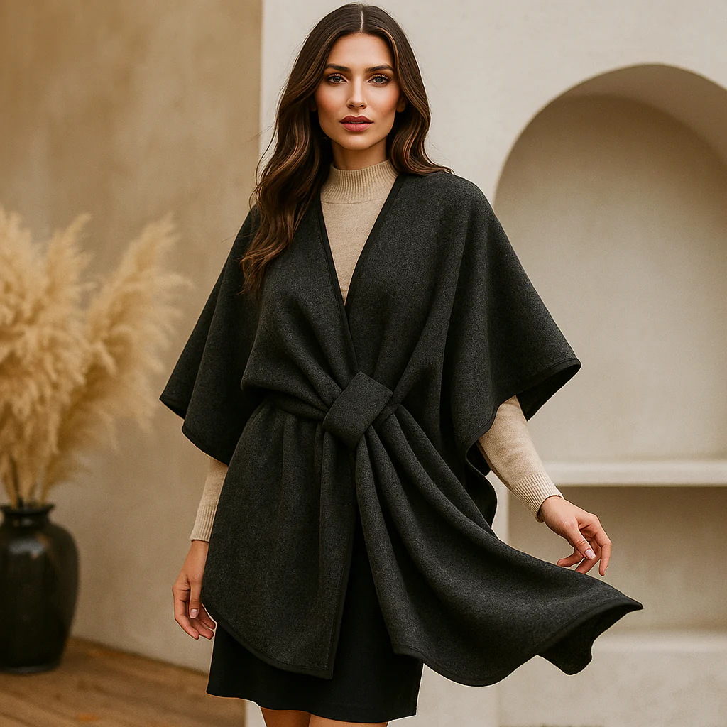 Écharpe Veste Drapée Élégante – Luxe et Confort - Image 7