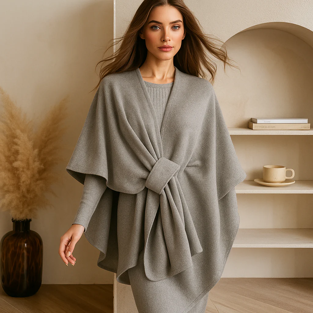 Écharpe Veste Drapée Élégante – Luxe et Confort - Image 8