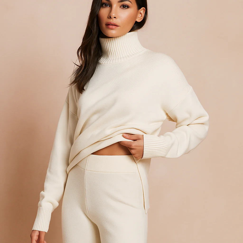 Ensembles de Pulls - Pull Col Montant - Pantalons Assortis Luo - Image 3