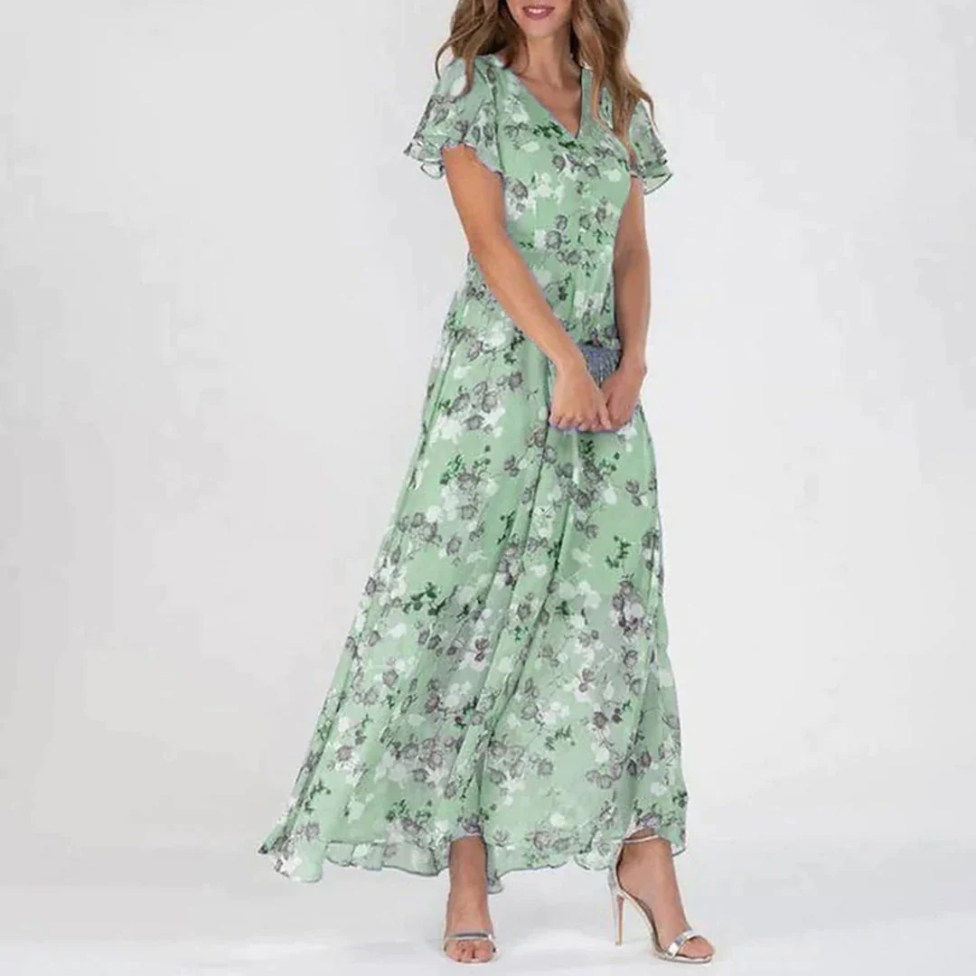 Gabrielle - Robe de soirée élégante - À fleurs - Longue - Image 3