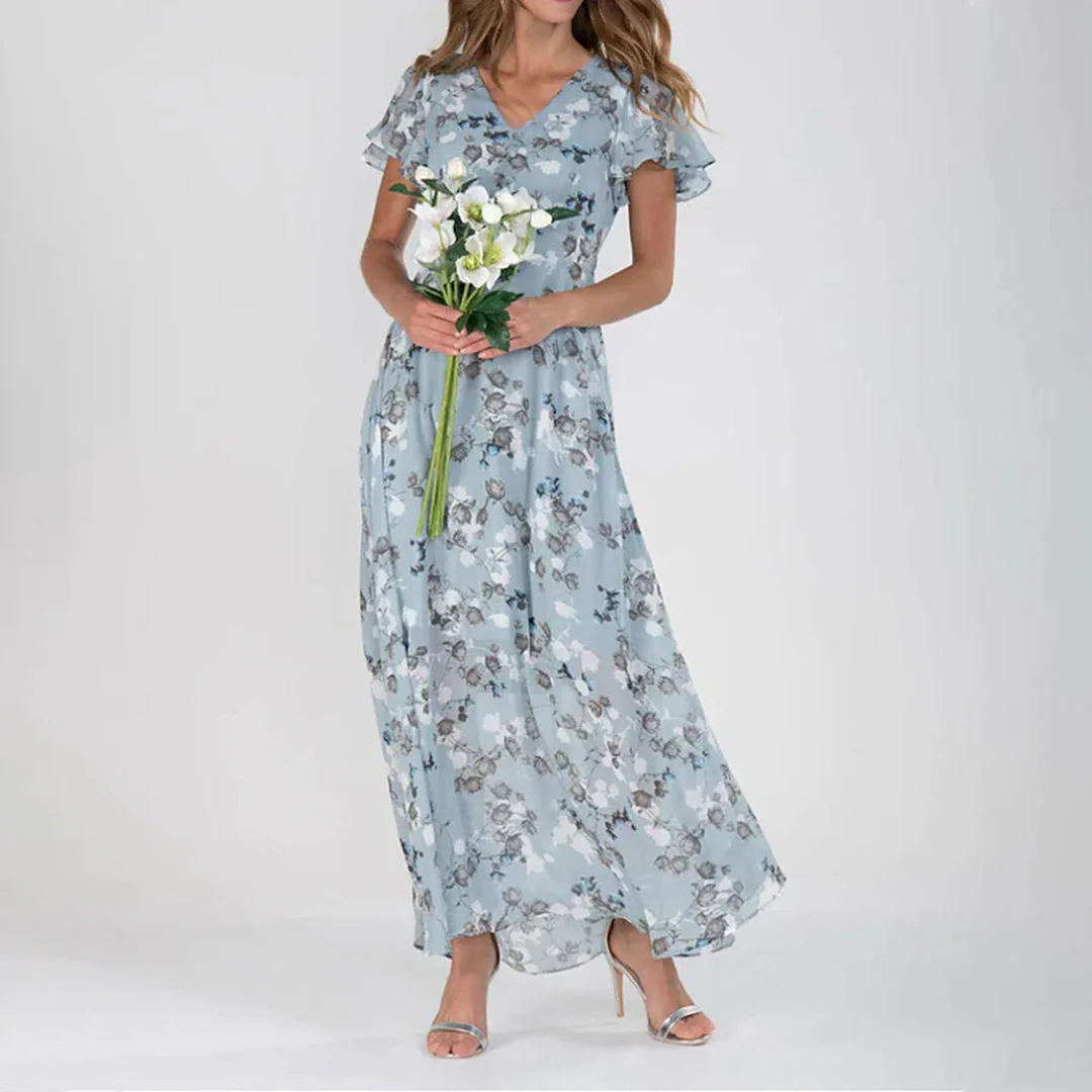 Gabrielle - Robe de soirée élégante - À fleurs - Longue - Image 4