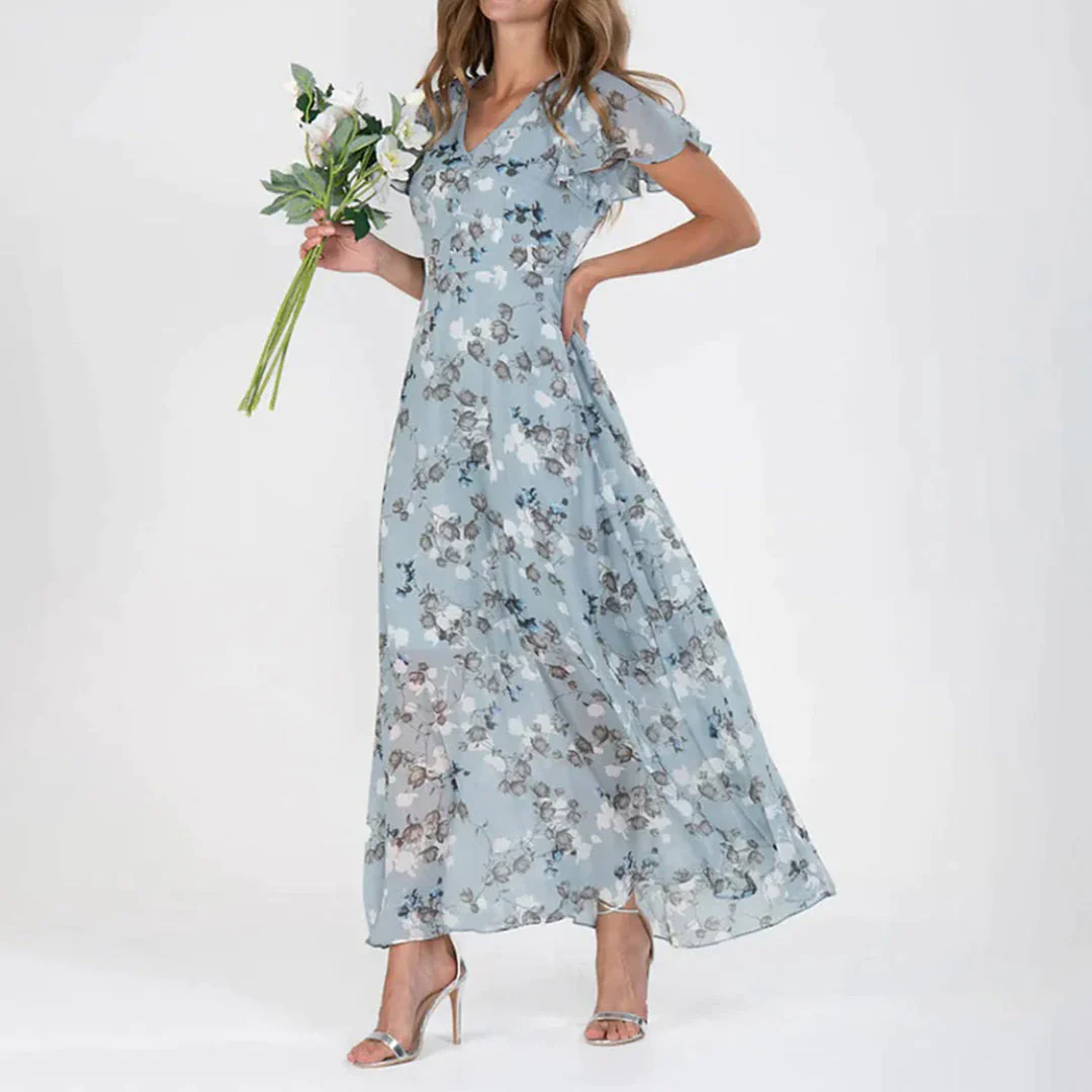 Gabrielle - Robe de soirée élégante - À fleurs - Longue - Image 6