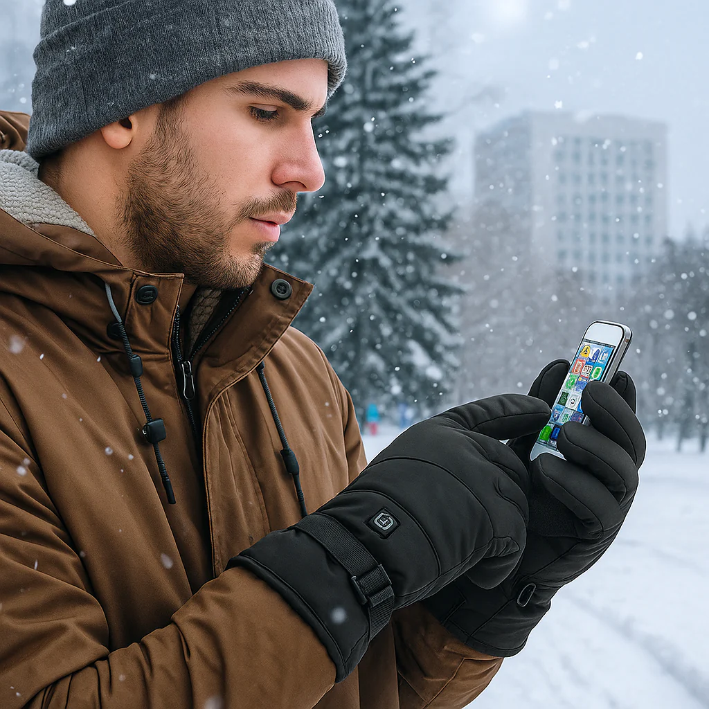 Gants Chauffants Hiver – Électriques, Tactiles & Chaleur Ajustable - Image 3