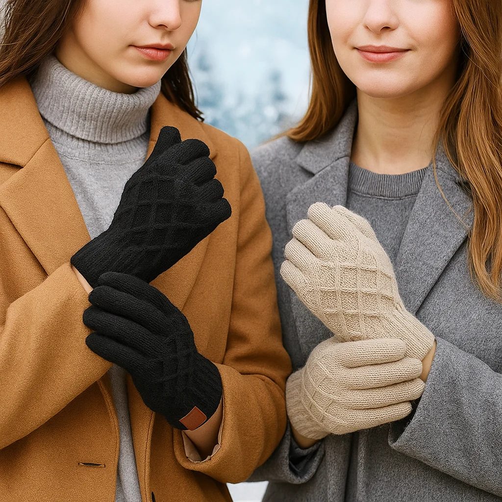 Gants Hiver Tactiles Chauds – Lot de 2 Paires - Image 3