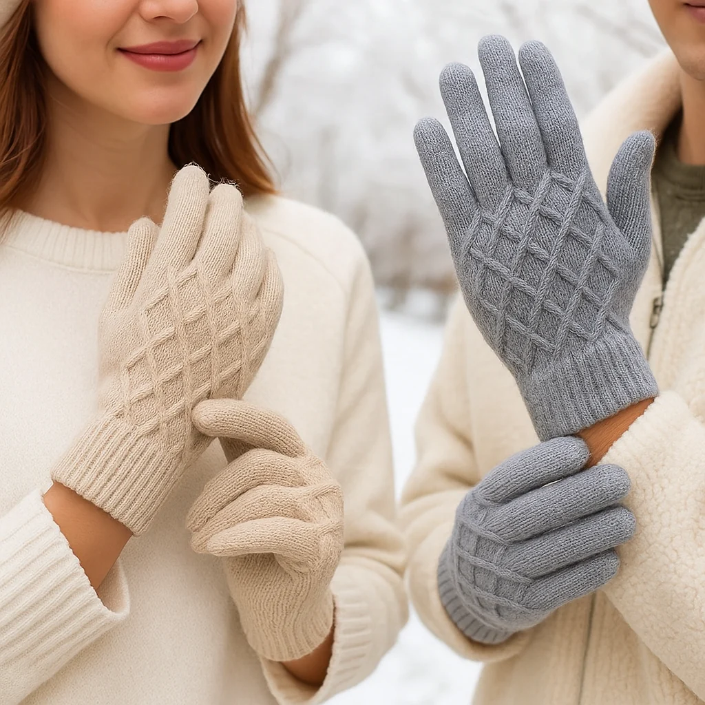 Gants Hiver Tactiles Chauds – Lot de 2 Paires - Image 6