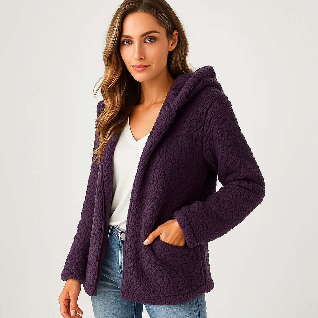 Gilet à Capuche Zippé Confort Douillet Élégant - Image 10