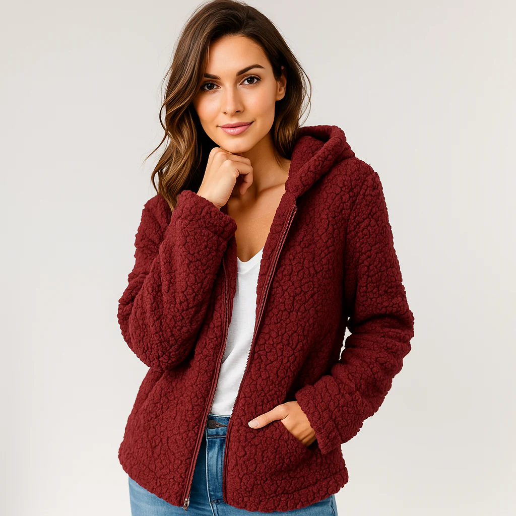 Gilet à Capuche Zippé Confort Douillet Élégant - Image 2