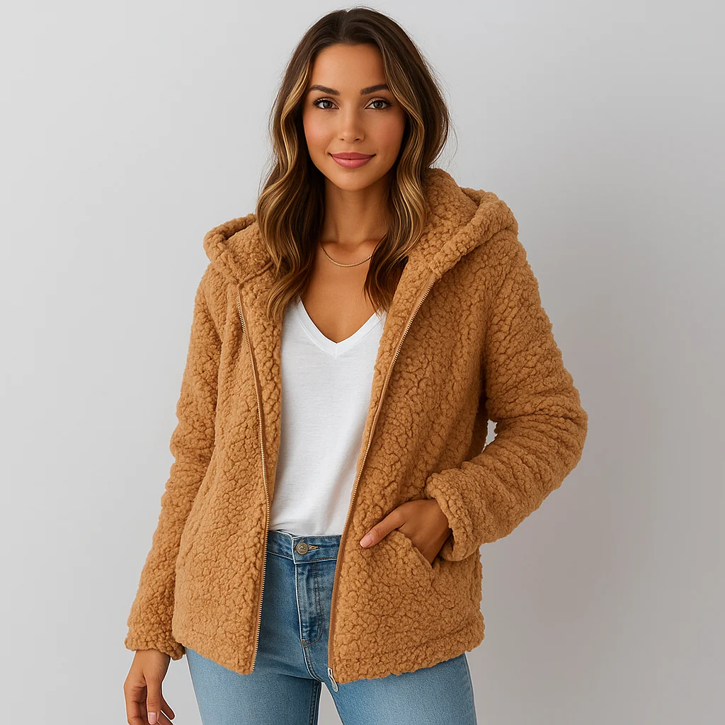 Gilet à Capuche Zippé Confort Douillet Élégant - Image 3