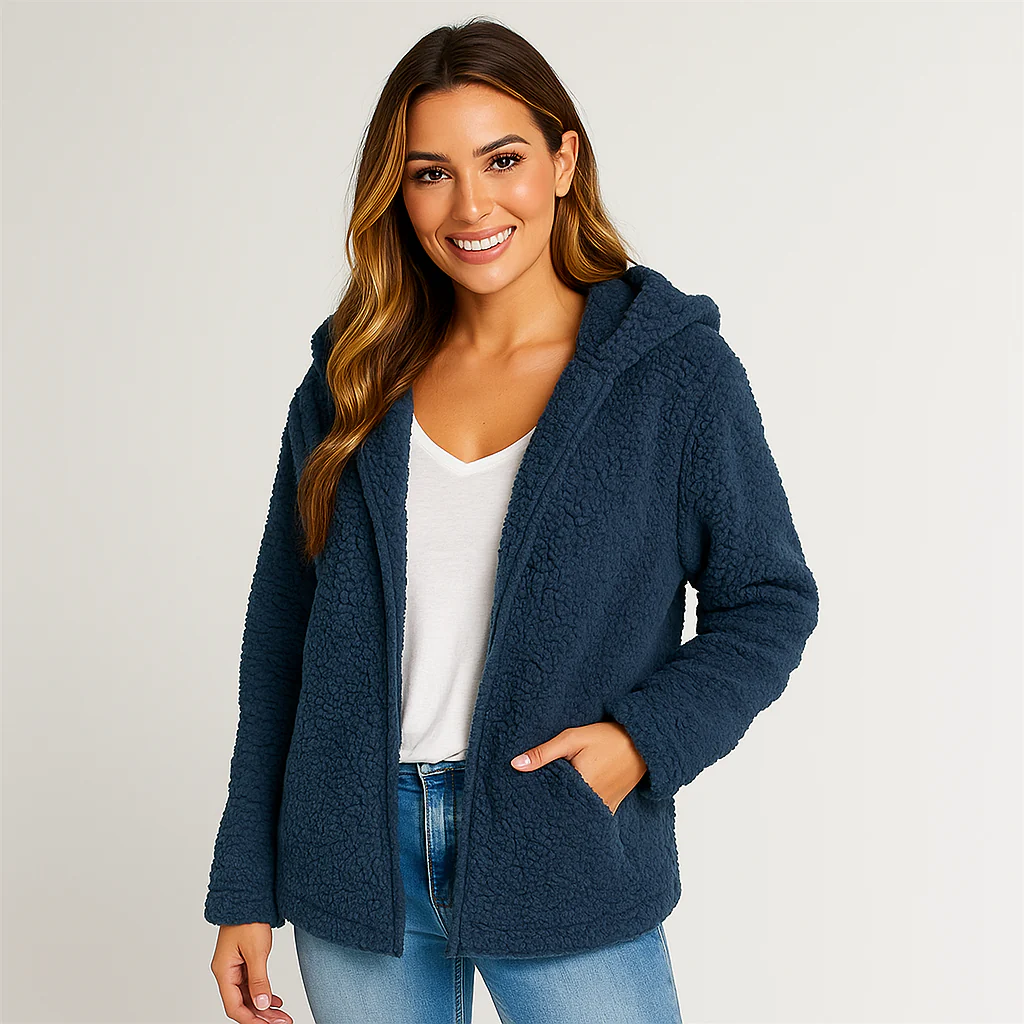Gilet à Capuche Zippé Confort Douillet Élégant - Image 4