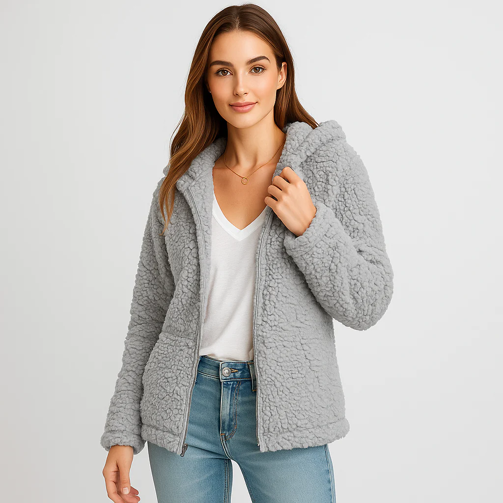 Gilet à Capuche Zippé Confort Douillet Élégant - Image 5