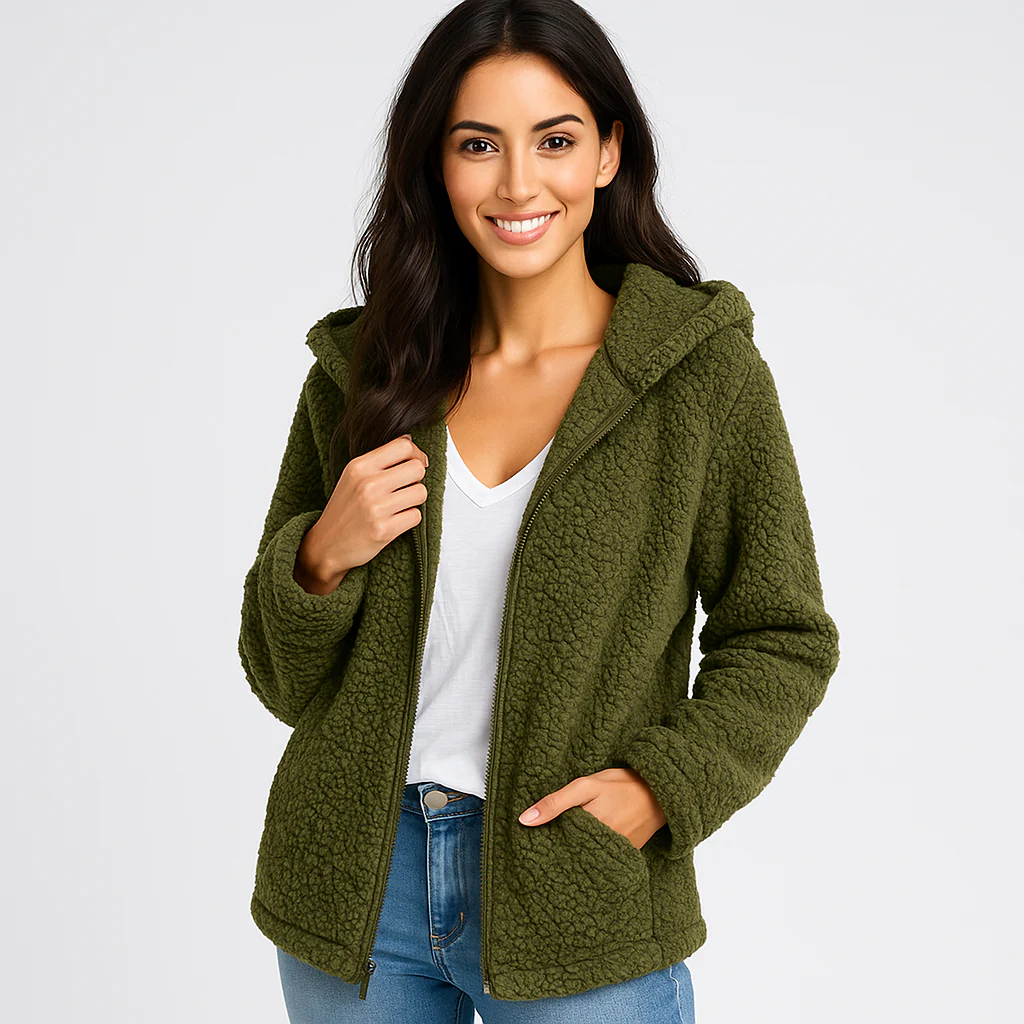Gilet à Capuche Zippé Confort Douillet Élégant - Image 8