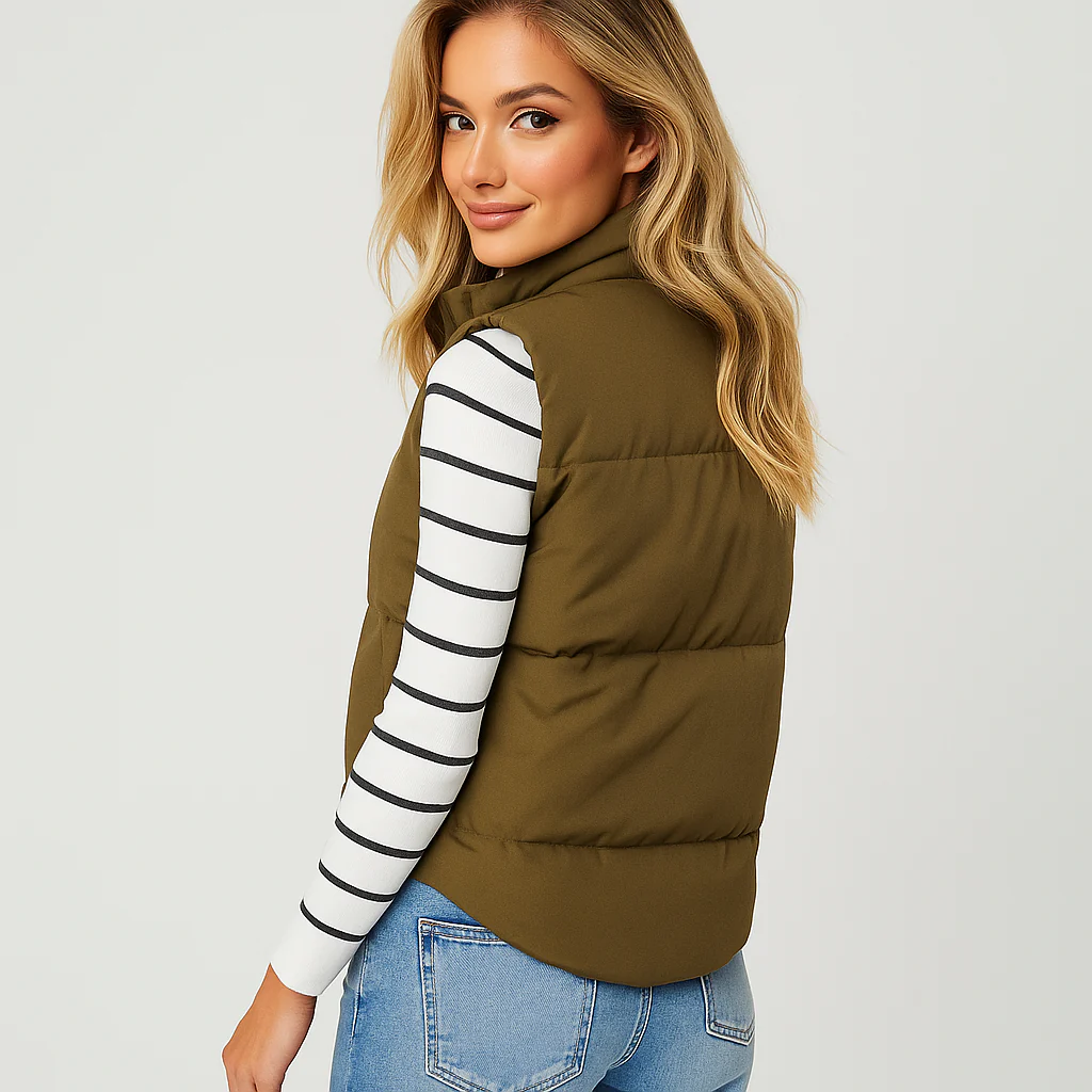 Gilet avec Fermeture Éclair - Poches Pratiques - Confort et Style - Image 2