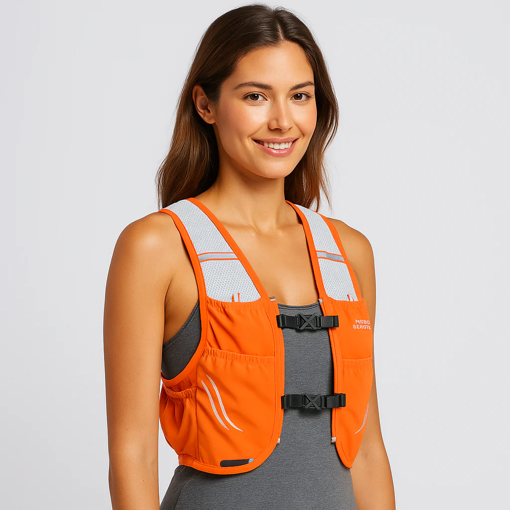 Gilet de course - 2 bouteilles souples de 450 ml - Idéal pour le trail - Image 2