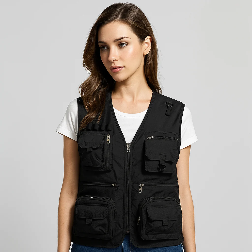 Gilet d'été Multi Poches - Fonctionnel - Léger - Élégant - Image 3